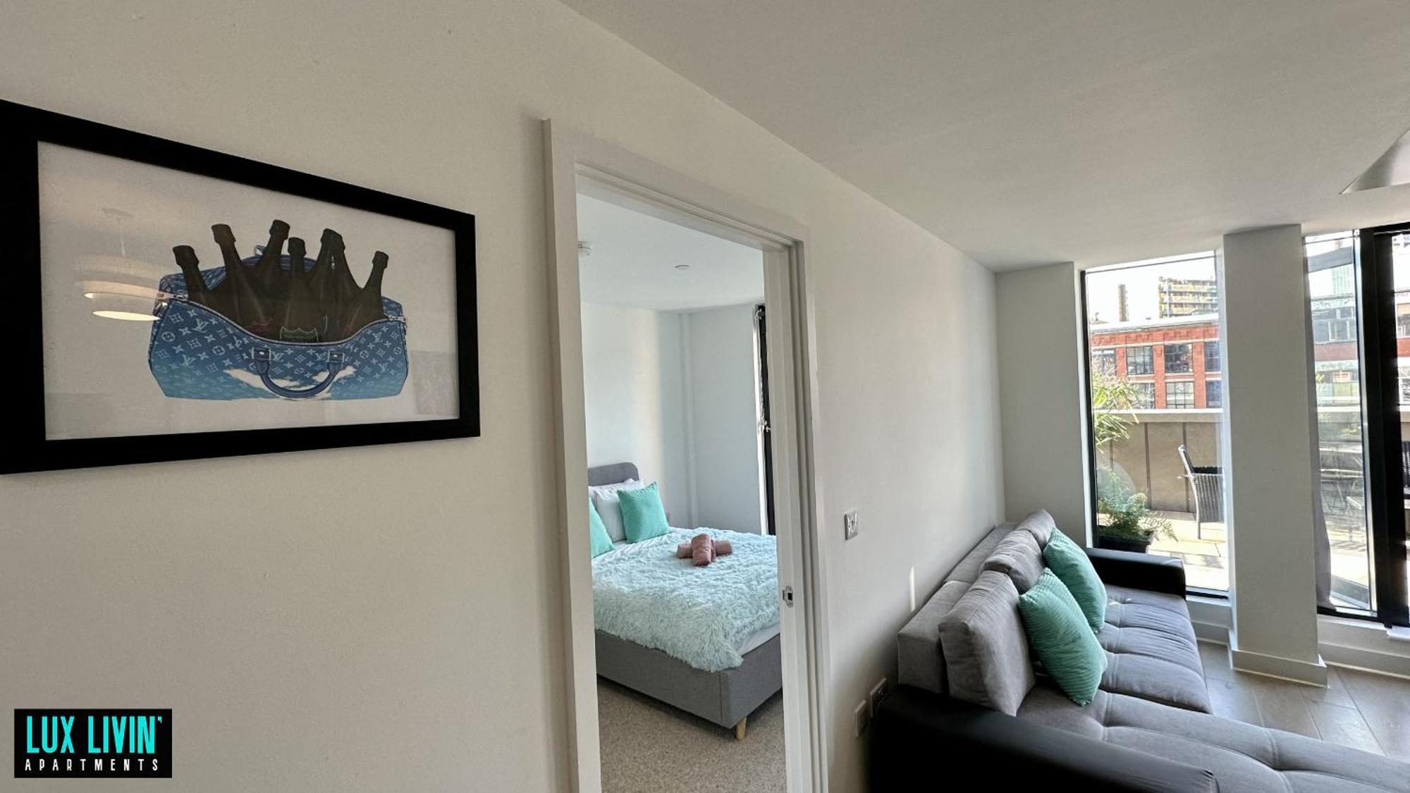 Lux Livin' Apartments - Luxury 2 Bed Apartment With Sky Garden Manchester Værelse billede